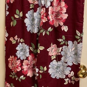 Liz Claiborne Floral Burgundy pajama pants